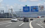 Autovía y autopista AP-9 en Vigo y puente de Rande